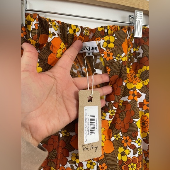 NWT Her Pony The Label Margaux High Waist Pants Australian Size 6 (Small). - Picture 6 of 8